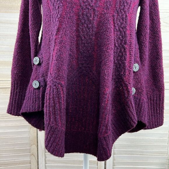 Anthropologie Angel of the North Wool Blend Cowl Neck Poncho Sweater XS - Picture 4 of 14